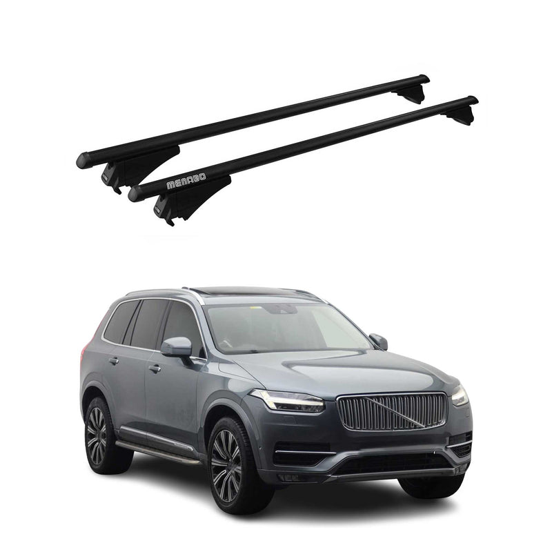 Menabo Dachträger Grundtäger für Volvo XC90 2015-2019 75kg Alu Schwarz 2tlg