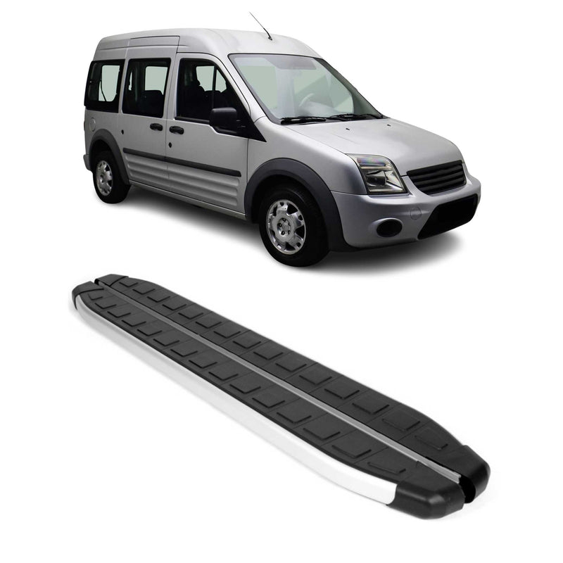 Seitenbretter Trittbretter für Ford Connect 2008-18 L2 Langer Alu Schwarz