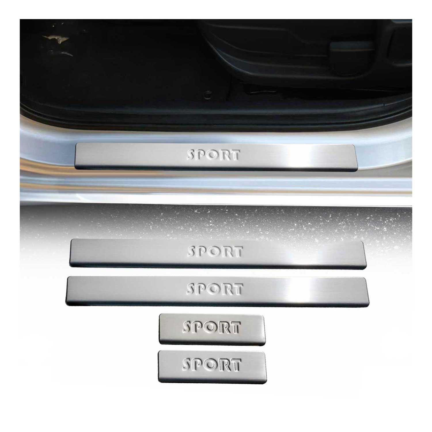 Einstiegsleisten Türschweller Sport für Ford Focus 1998-2004 Edelstahl Silber 4x