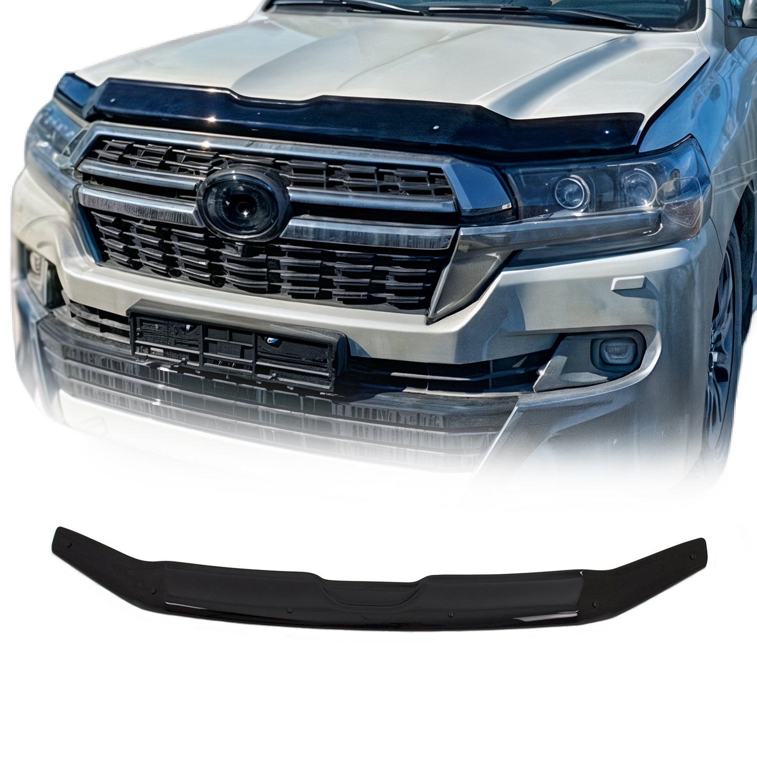 Motorhaube Deflektor Insektenschutz für Toyota Land Cruiser 200 2015-2024 Dunkel