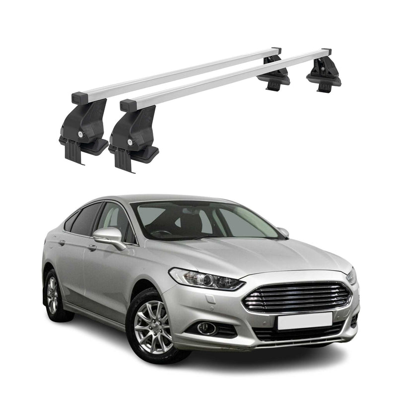 Menabo Dachträger Grundtäger für Ford Mondeo Limo 2014-2022 50kg Stahl Silber 2x