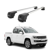 Dachträger Grundträger für VW Amarok I 2010-2020 Aluminium 75kg Grau 2tlg