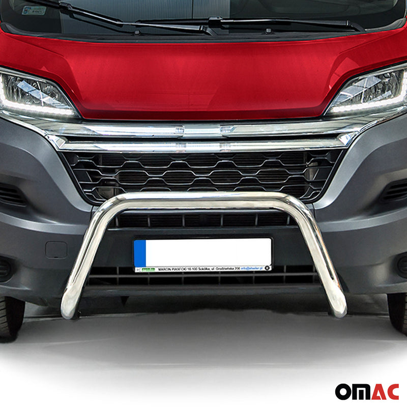 Frontbügel Frontschutzbügel für Citroen Jumper 2006-2016 mit ABE Stahl Silber