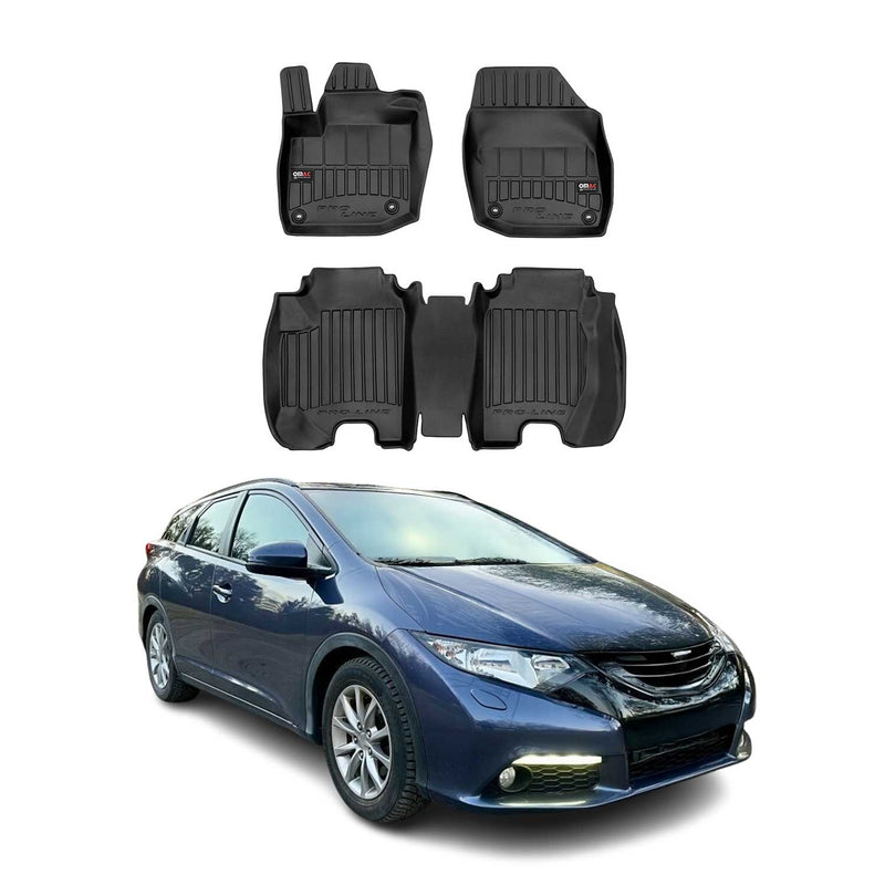 OMAC Gummi Fußmatten für Honda Civic Hatchback Tourer 2012-2016 Premium TPE 3x