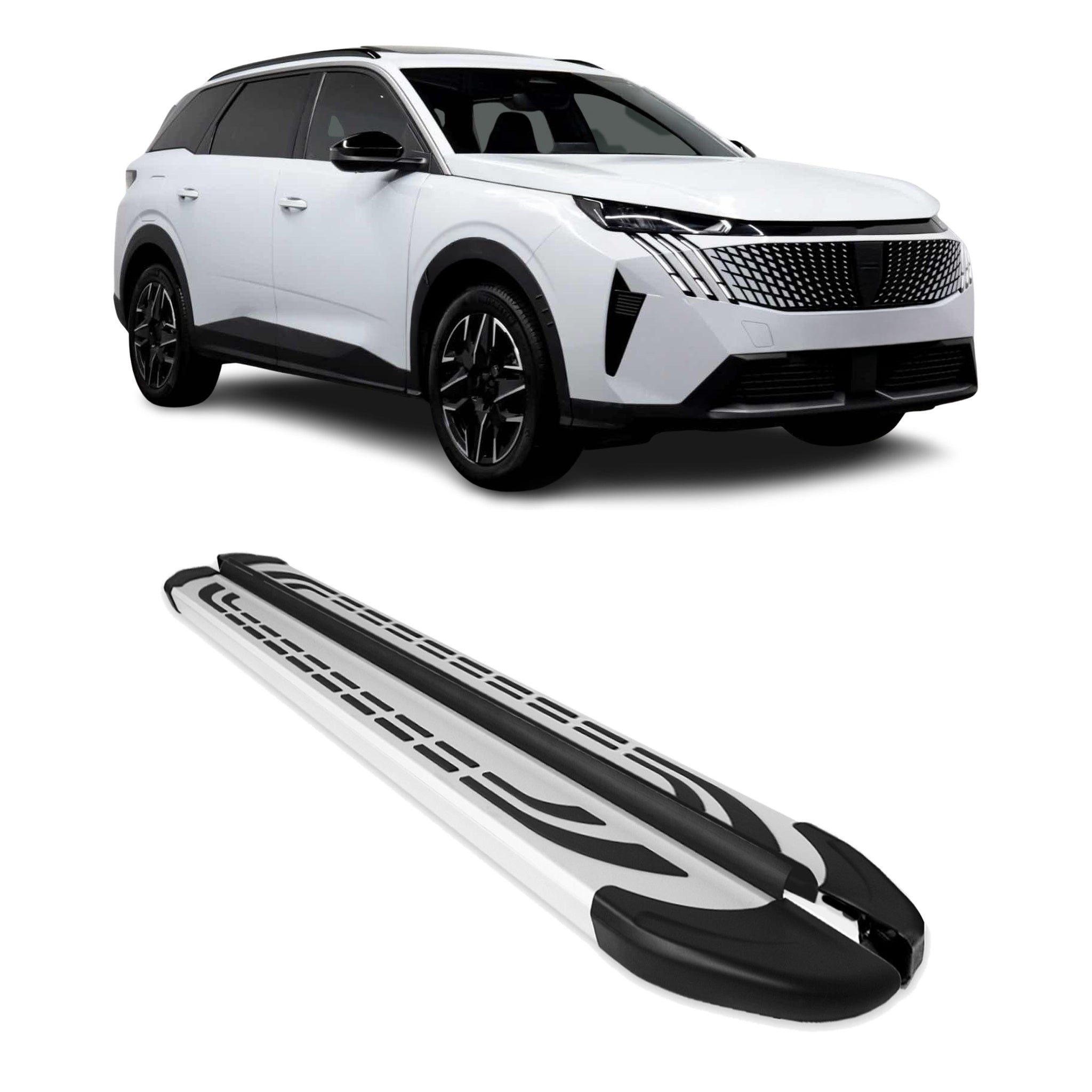 Trittbretter Seitenschweller für Peugeot 5008 III 2024-2026 Grau 2 tlg