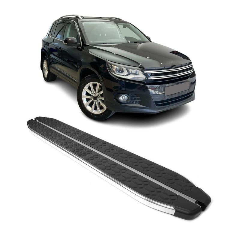Trittbretter Seitenschweller für VW Tiguan 2007-2016 Edelstahl Schwarz Silber