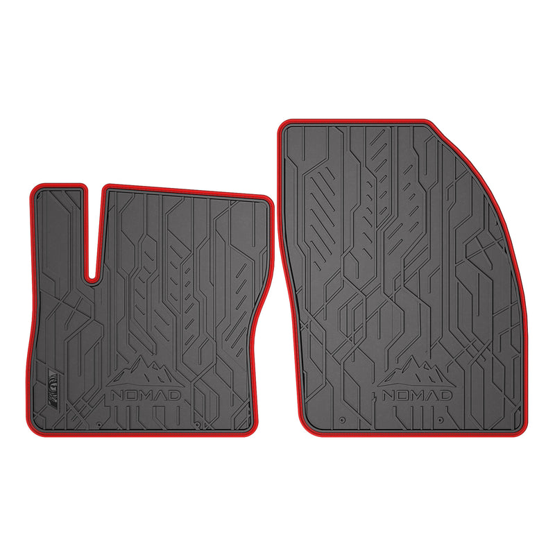 Fußmatten Gummimatten für Ford C-Max II 2010-2019 1.Reihe Schwarz Rot 2 tlg