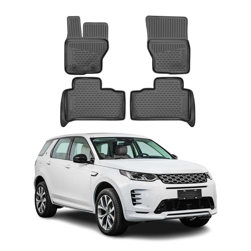 OMAC Gummimatten Fußmatten für Land Rover Discovery 2016-2025 TPE Schwarz 4x
