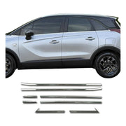 Fensterleisten Zierleisten für Opel Crossland X 2017-2024 Edelstahl Chrom 8tlg