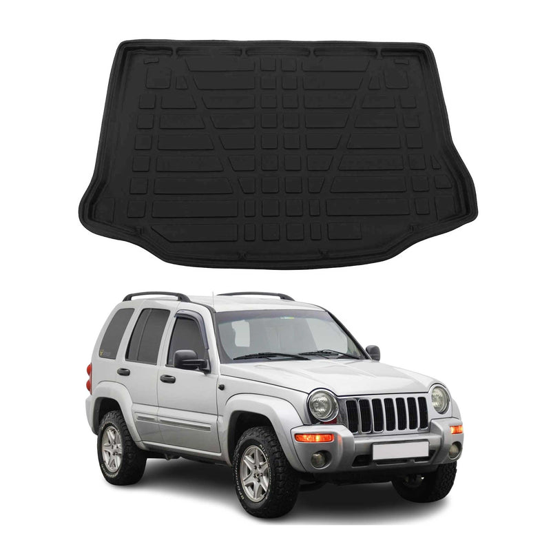 Kofferraumwanne Laderaumwanne für Jeep Cherokee 2002-2007 Gummi TPE Schwarz
