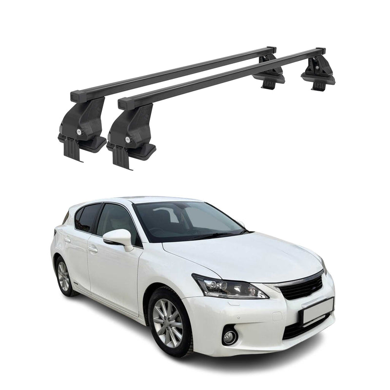 Menabo Dachträger Grundtäger für Lexus CT 2011-2014 50kg Stahl Schwarz 2 tlg