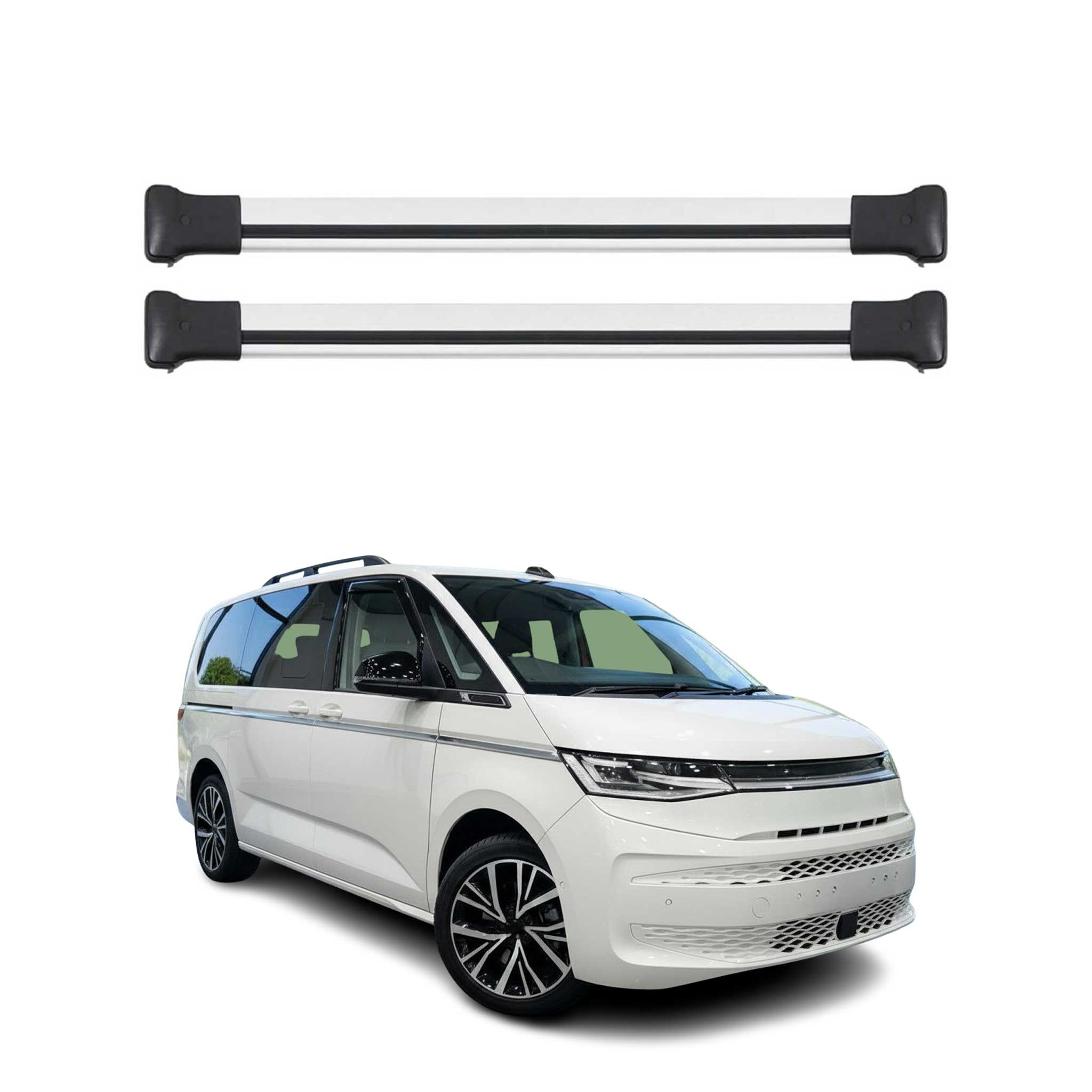 Dachträger Grundtäger für VW T7 Multivan 2021-2026 75kg Aluminium Silber 2 tlg