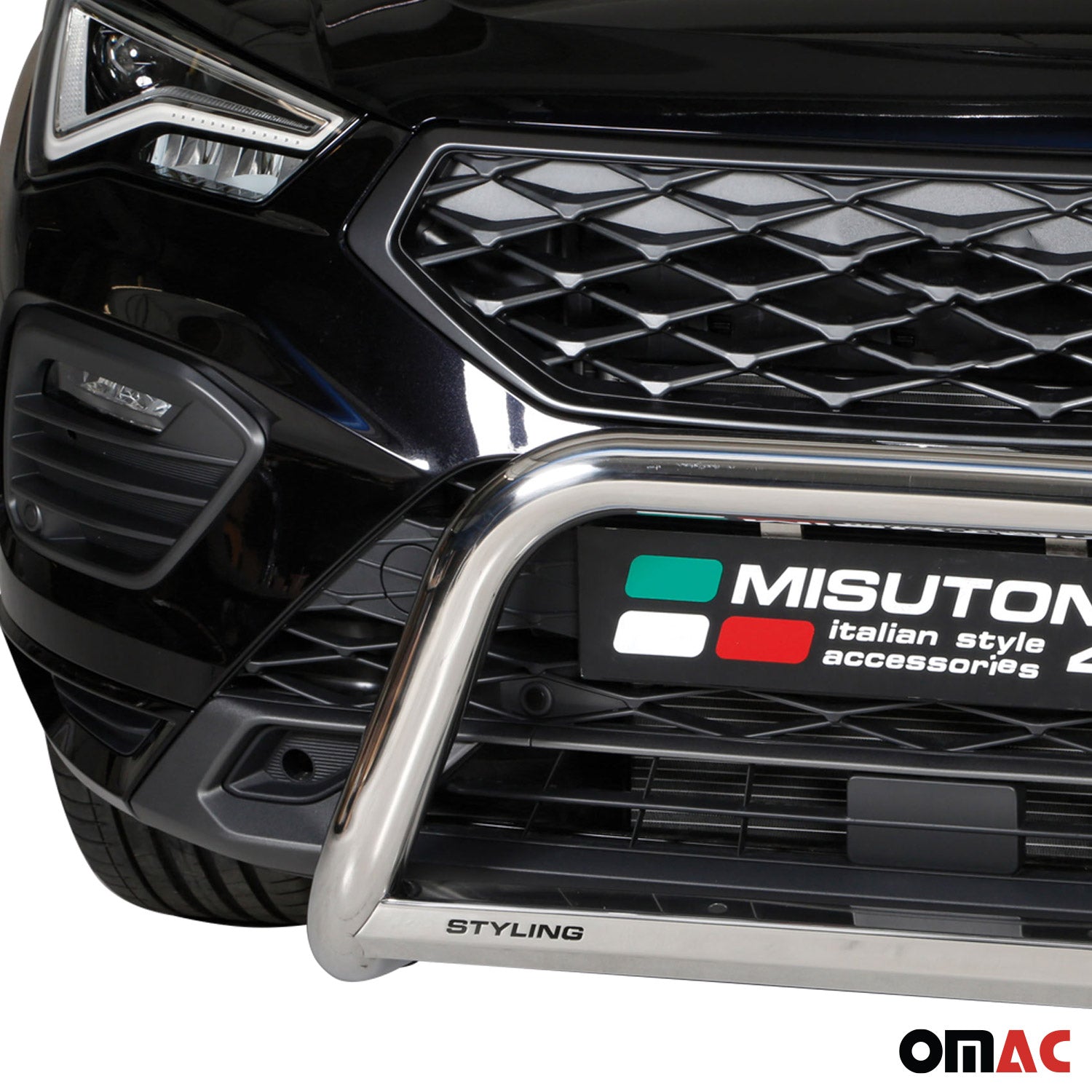 Frontbügel Frontschutzbügel für Seat Ateca 2021-2026 ø63mm Stahl Silber Schutz