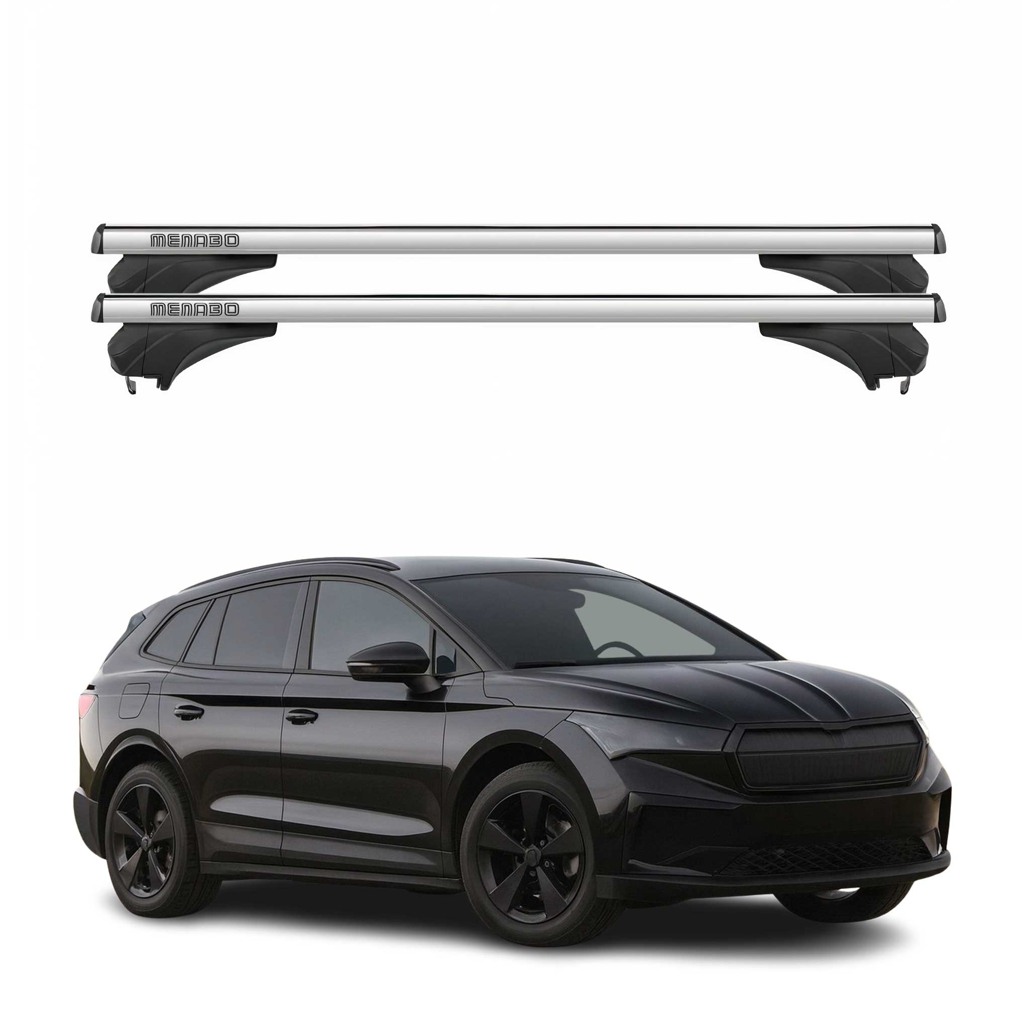 Menabo Dachträger Grundtäger für Skoda Enyaq 2020-2026 Aluminium Silber 2 tlg