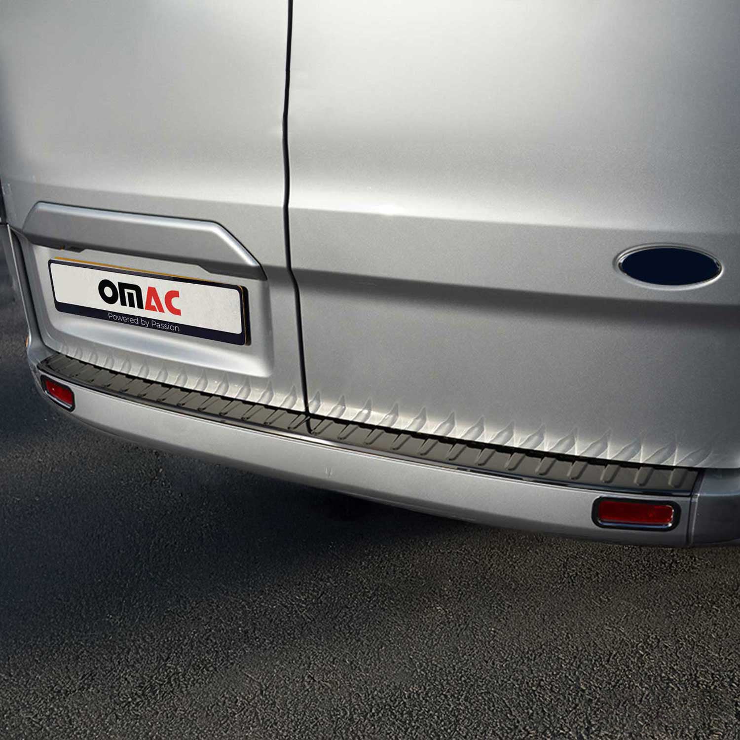 Ladekantenschutz Stoßstange für Ford Transit Tourneo Custom 2013-22 Chrom Dunkel