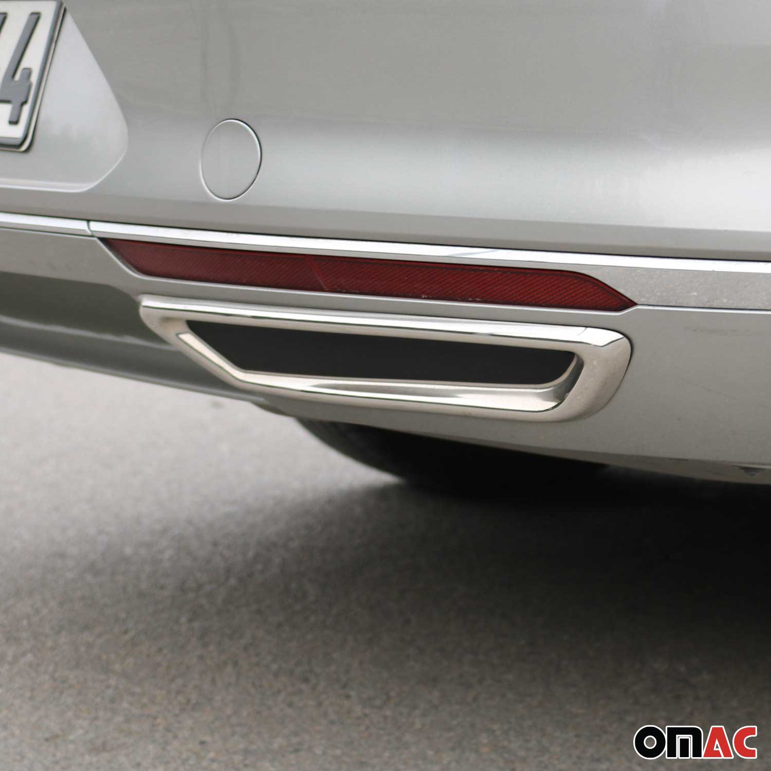 Stoßstangen Diffusor Auspuffrahmen für VW Passat B8 alle 2014-19 Edelstahl Chrom