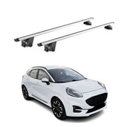 Dachträger Grundtäger für Ford Puma 2019-2026 100kg Aluminium Silber 2tlg ABE