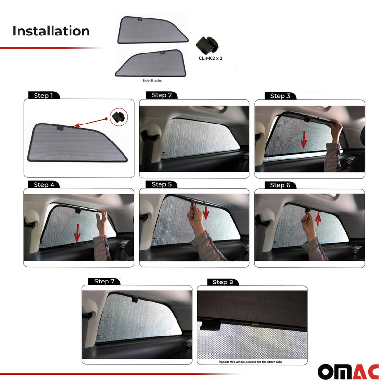 Sonnenschutz Blenden für Mini Paceman R61 2012-2016 hintere Türen 2tlg