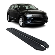 Schweller Trittbretter Schweller für VW Tiguan Allspace 2016-2023 Alu Schwarz