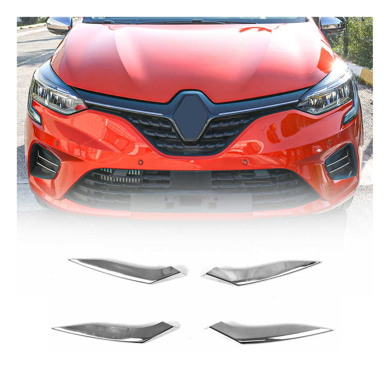 Nebelscheinwerfer Rahmen Umrandung für Renault Clio 2019-2025 Edelstahl 5x