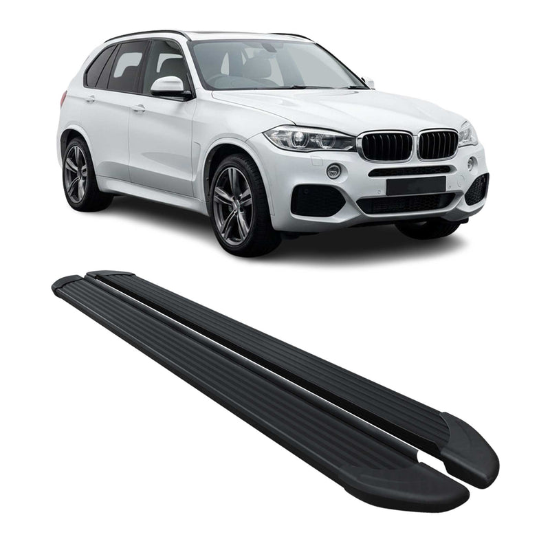 Trittbretter Seitenschweller für BMW X5 2014-2018 Aluminium Schwarz 2 tlg