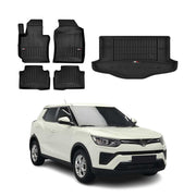 OMAC Fußmatten & Kofferraumwanne Set für Ssangyong Tivoli 2015-2023 Gummi 4x
