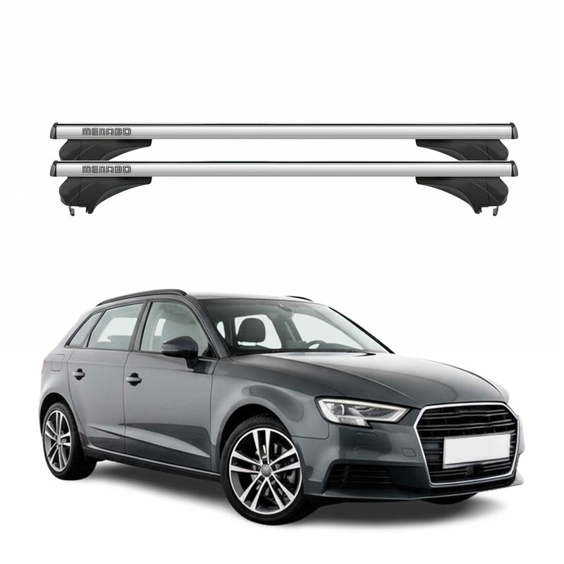 Menabo Dachträger für Audi A3 8VA Sportback 2013-2020 Aluminium Silber 2 tlg