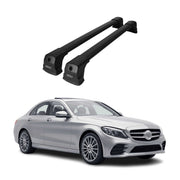 Dachträger Grundtäger für Mercedes E Klasse W213 2017-2020 Pre-FL Schwarz Alu 2x