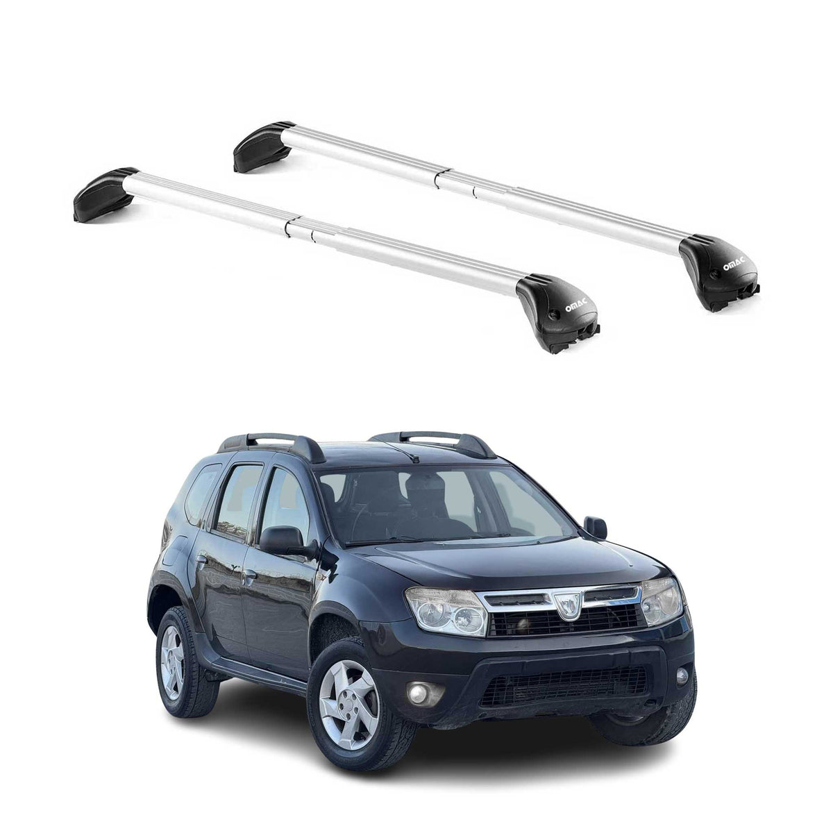 Dachträger Grundtäger für Dacia Duster mk1 2010-2014 Pre-FL 100kg Alu Silber ABE