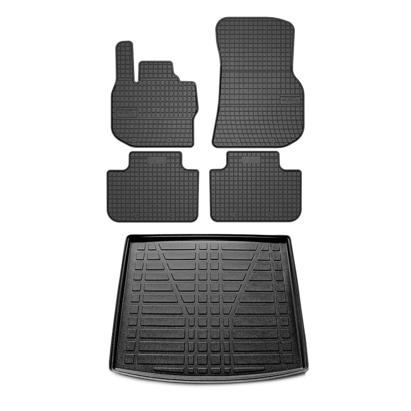 Fußmatten & Kofferraumwanne Set für BMW X3 G01 2017-2024 Gummi Schwarz 5x