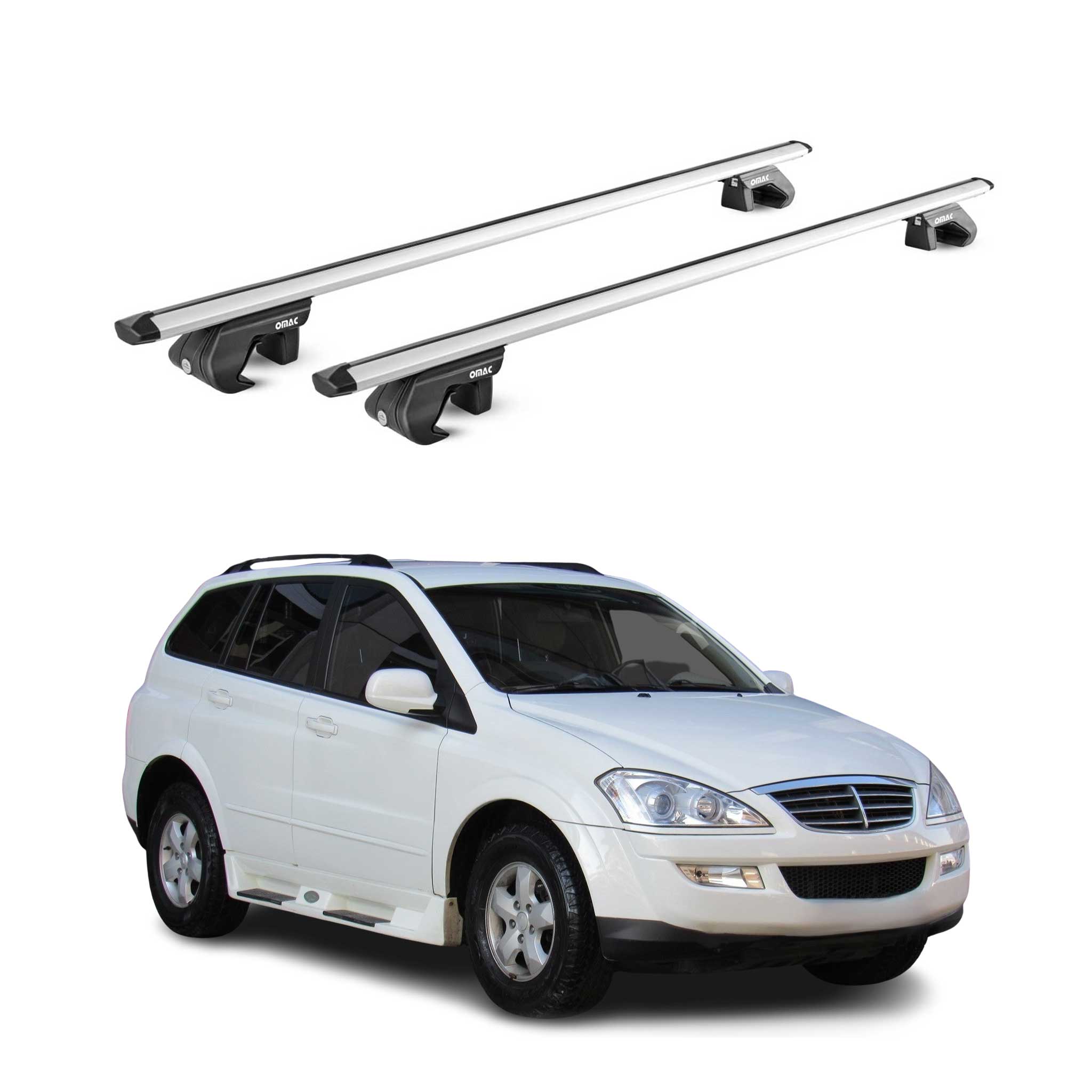 Dachträger Grundtäger für Ssangyong Kyron 2005-2014 5 tür 90kg Alu Silber 2x ABE