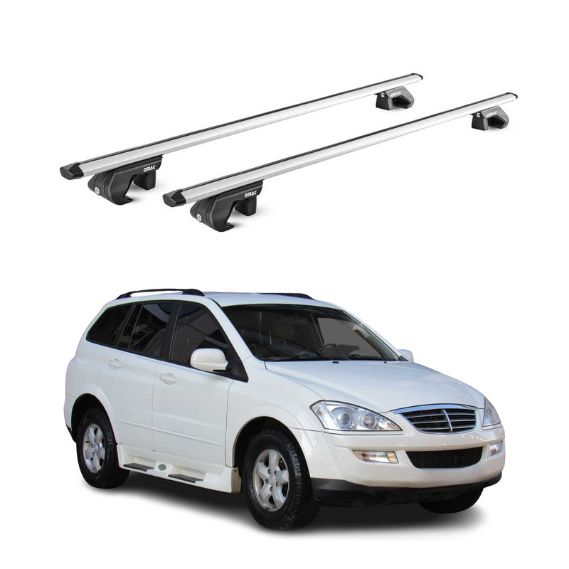 Dachträger Grundtäger für Ssangyong Kyron 2005-2014 5 tür 90kg Alu Silber 2x ABE