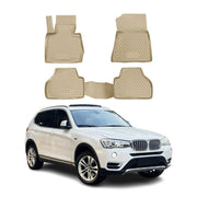 OMAC Gummimatten Fußmatten für BMW X3 F25 2010-2017 TPE Automatten Beige 4x