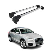 Dachträger Grundtäger für Audi Q3 mk1 2011-2018 75kg Aluminium Silber 2 tlg