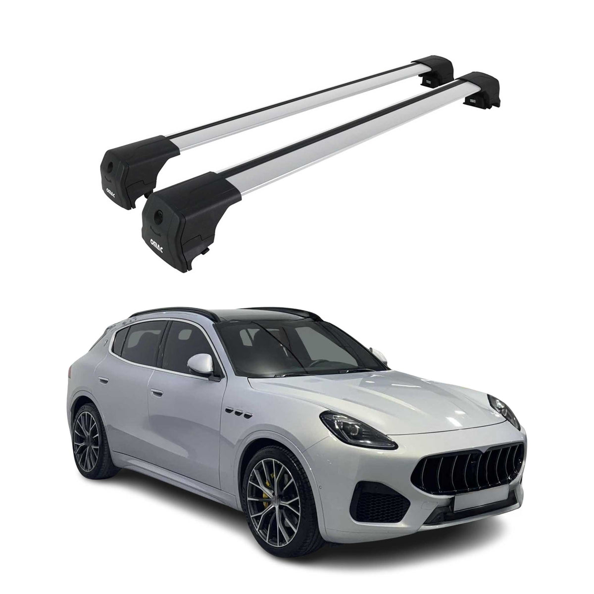 Dachträger Gepäckträger für Maserati Grecale 2022-2026 ABE Aluminium Grau