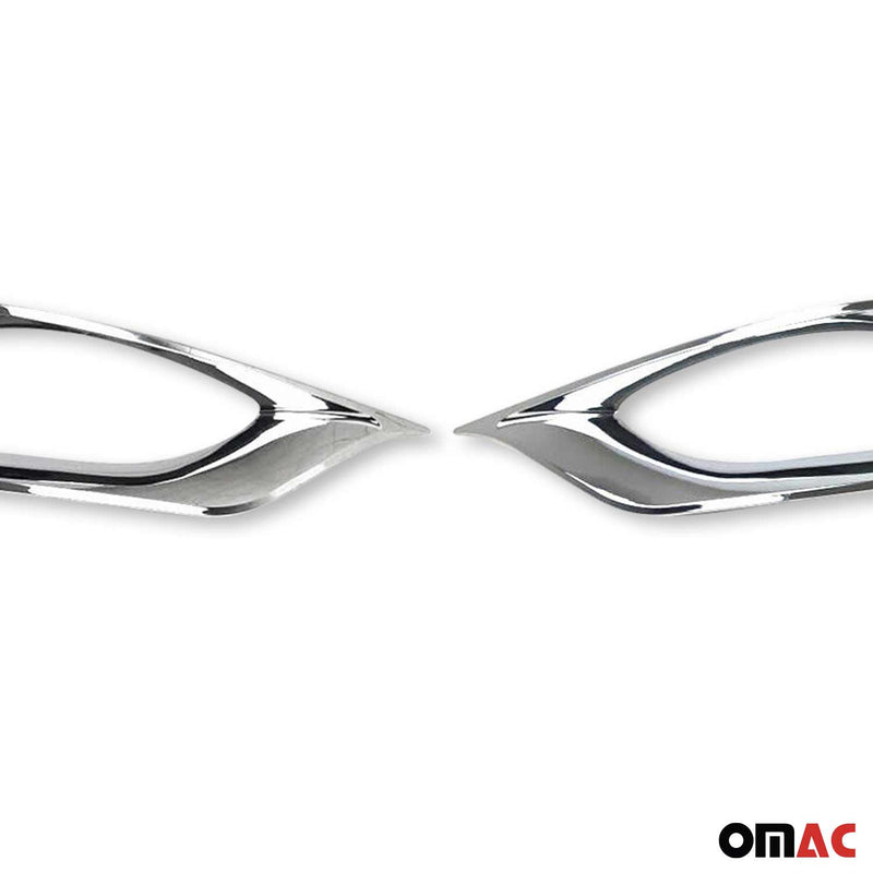 Nebelscheinwerfer Rahmen für Hyundai Sonata 6 2011-2014 Chrom ABS Silber 2tlg