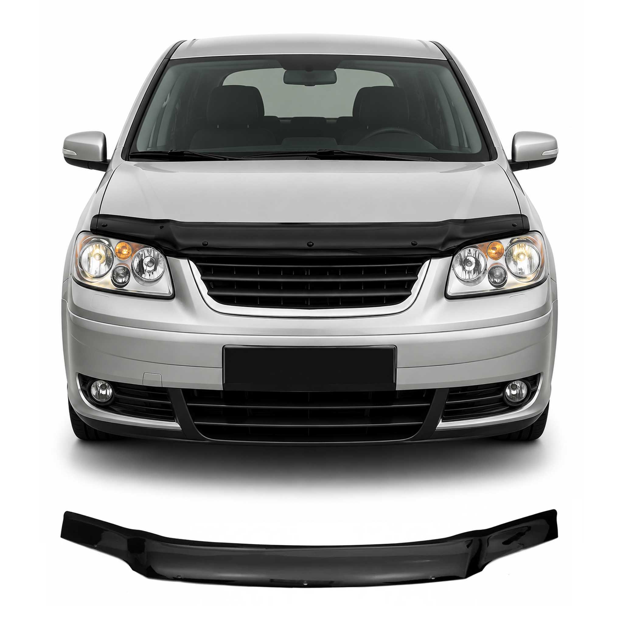 Motorhaube Deflektor Steinschlagschutz für VW Touran 2003-2006 Schwarz