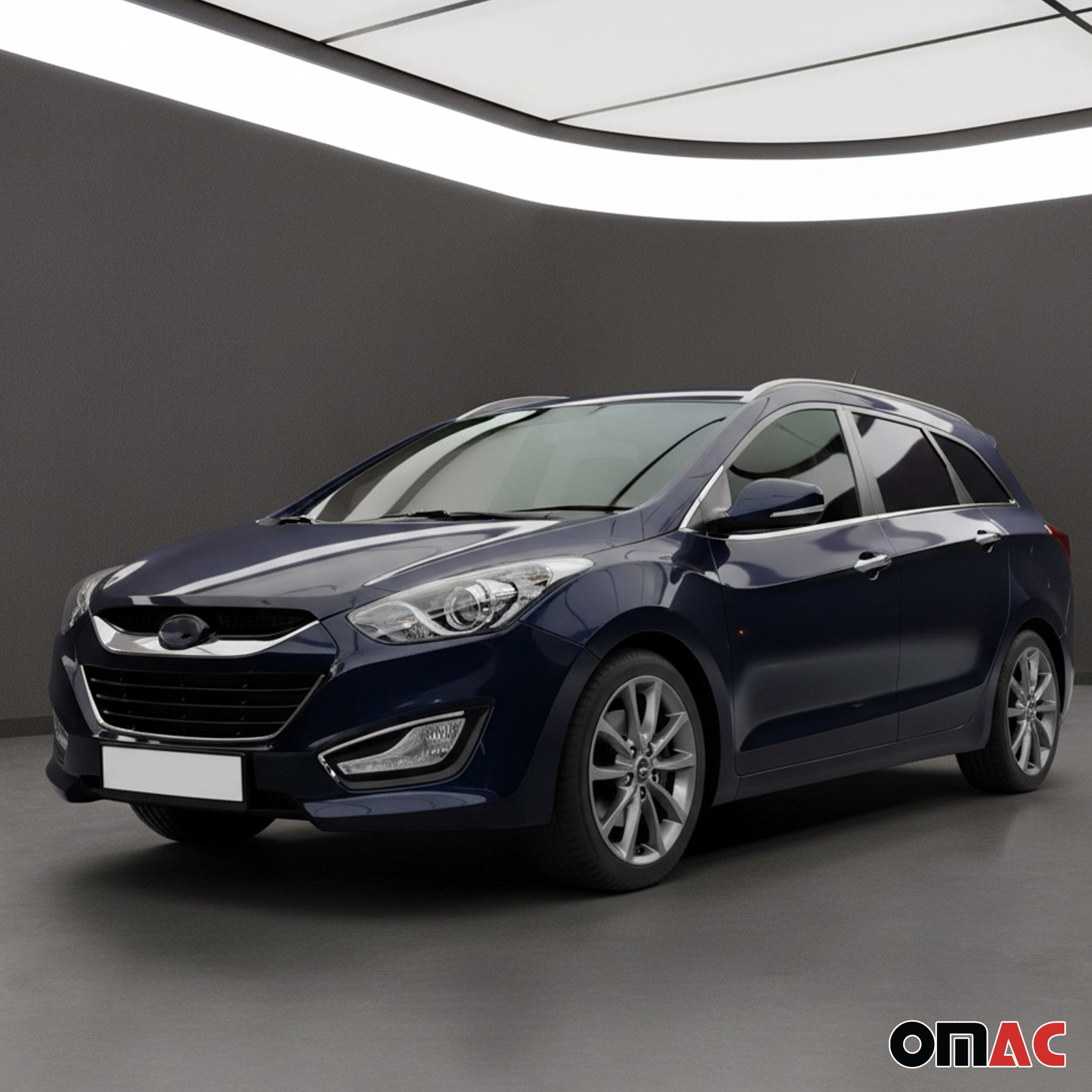 Kühlergrill Grillleisten für Hyundai i30 2012-2017 Chrom Edelstahl Chrom