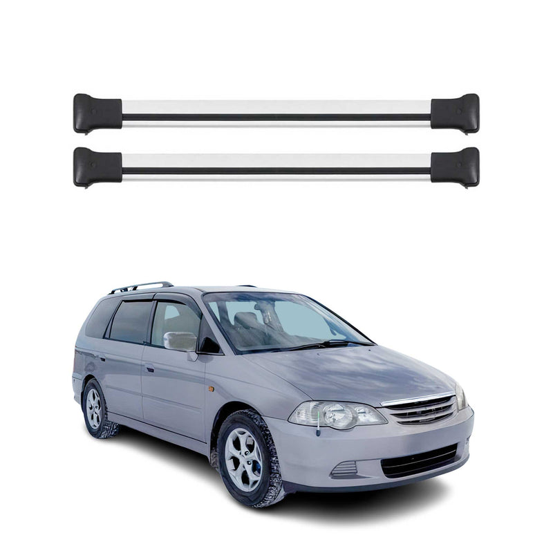 Dachträger Grundtäger für Honda Odyssey 1999-2003 75kg Aluminium Silber 2 tlg