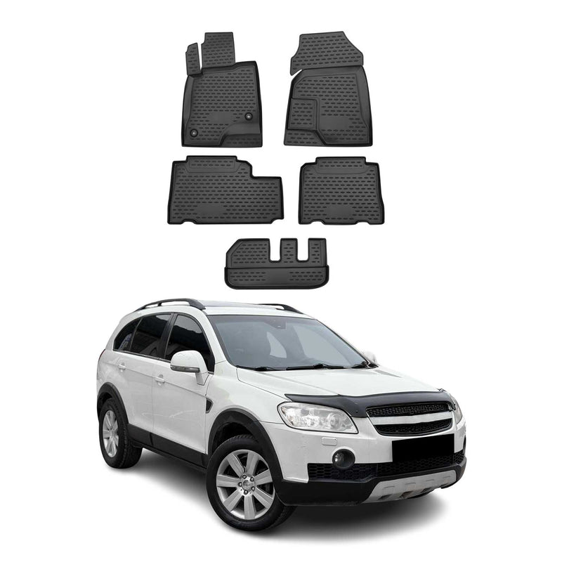 OMAC Gummimatten Fußmatten für Chevrolet Captiva 2006-2017 7Sitz