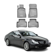 OMAC Gummimatten Fußmatten für Mercedes CLS W219 2004-2010 TPE Automatte Grau 4x
