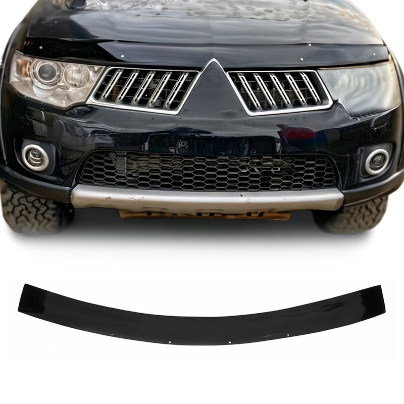 Motorhaube Deflektor Steinschlagschutz für Mitsubishi Pajero 2007-2021 Schwarz