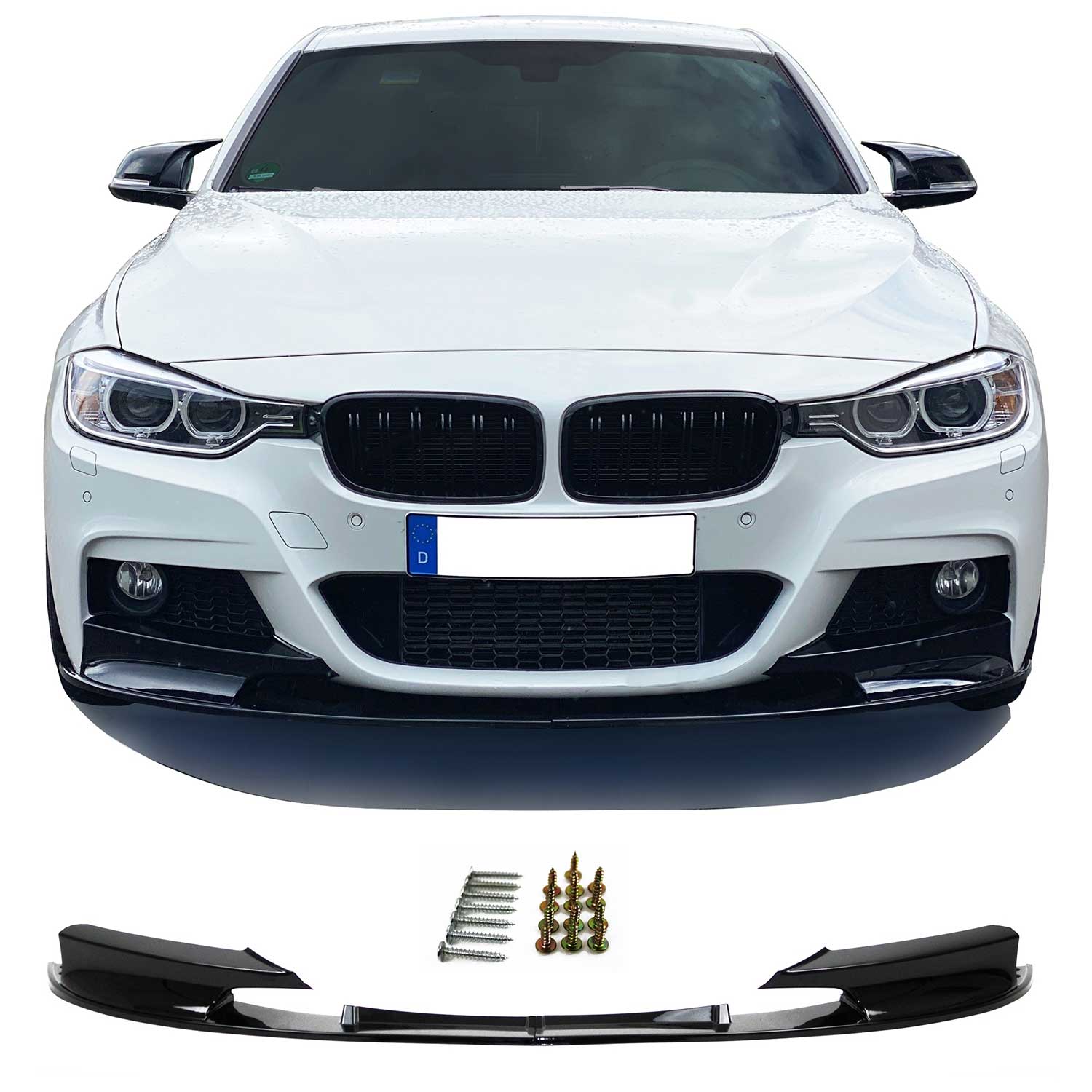 JOM Frontspoiler Lippe Stoßstange für BMW F30 F31 2011-2019 schwarz glänzend