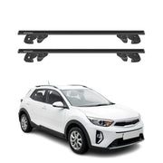 Dachträger Grundtäger für Kia Stonic 2017-2026 Aluminium 90kg TÜV Schwarz 2tlg