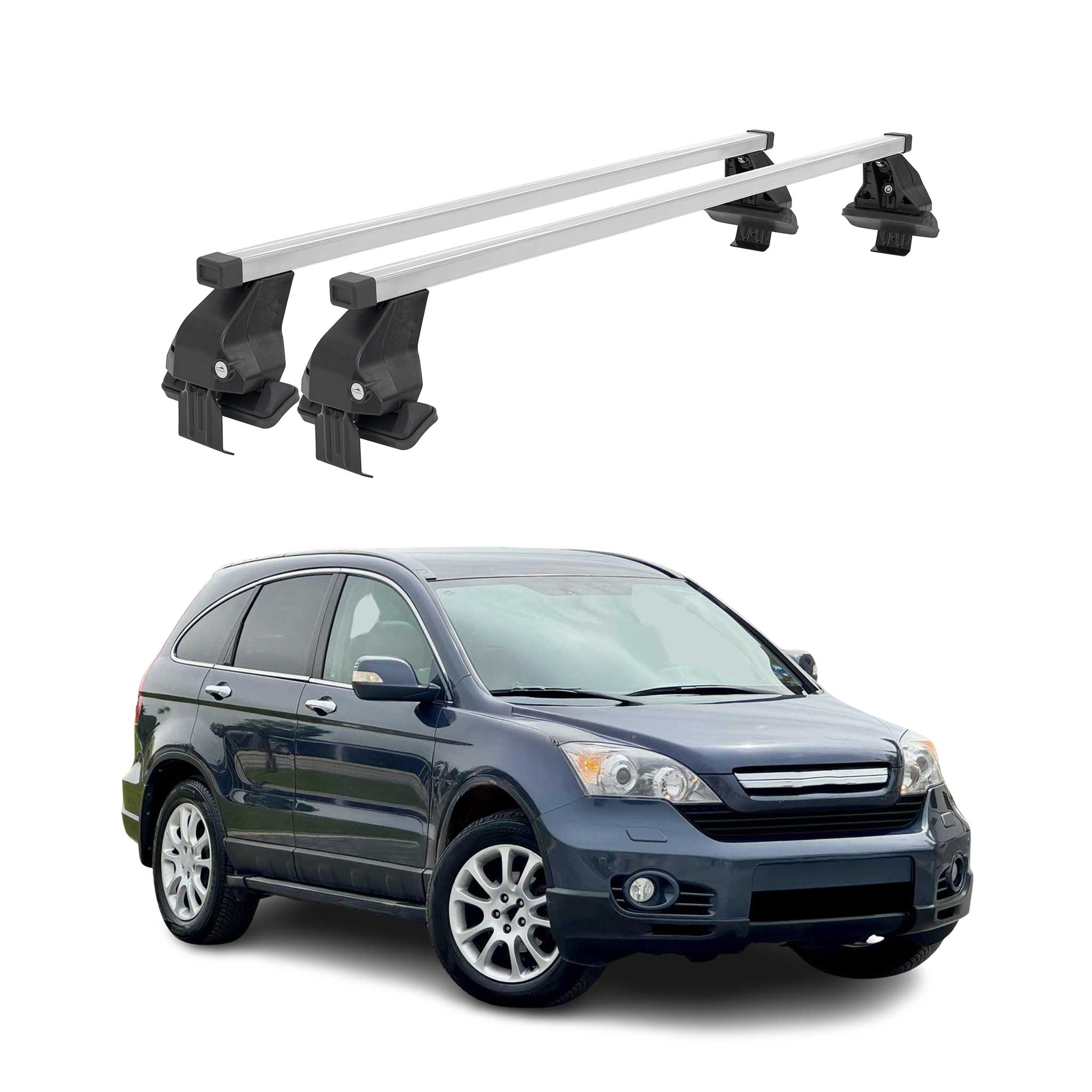 Menabo Dachträger Grundtäger für Honda CR-V mk3 2006-2012 50kg Stahl Silber 2tlg