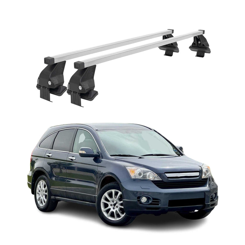 Menabo Dachträger Grundtäger für Honda CR-V mk3 2006-2012 50kg Stahl Silber 2tlg