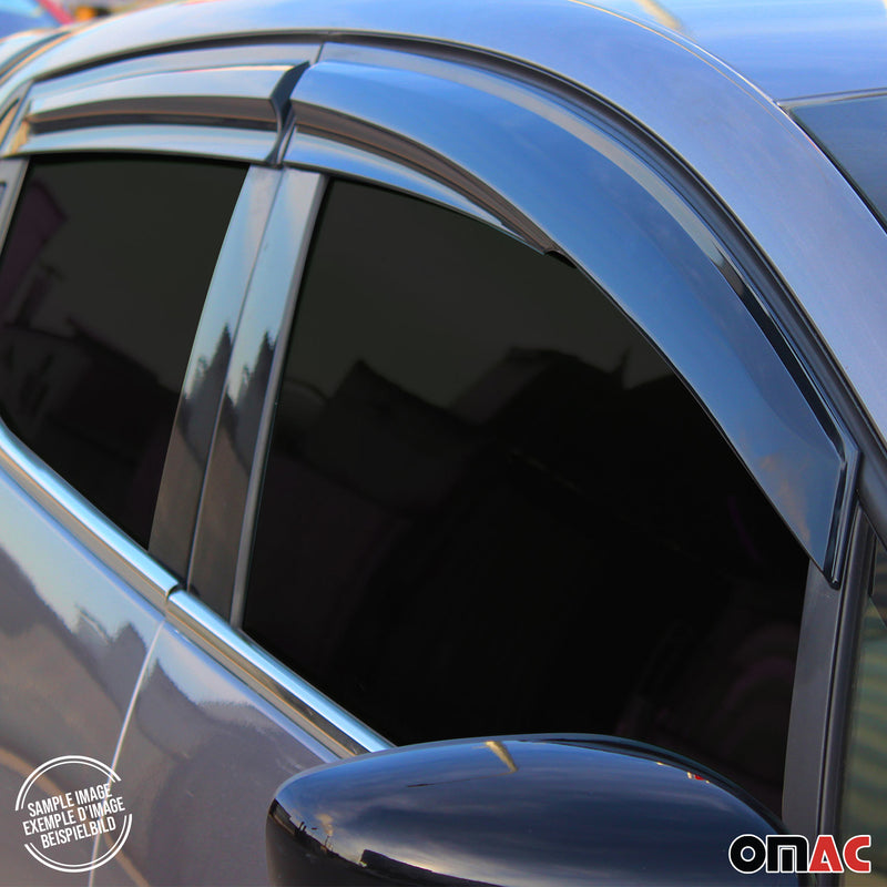 Windabweiser Regenabweiser für VW Polo 2010-2024 Kunststoff Schwarz 4x