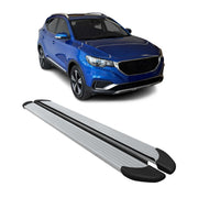 Trittbretter Seitenschweller für MG ZS-EV 2020-2026 Aluminium Silber 2 tlg