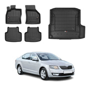 OMAC Fußmatten & Kofferraumwanne Set für Skoda Octavia Kombi 2012-2019