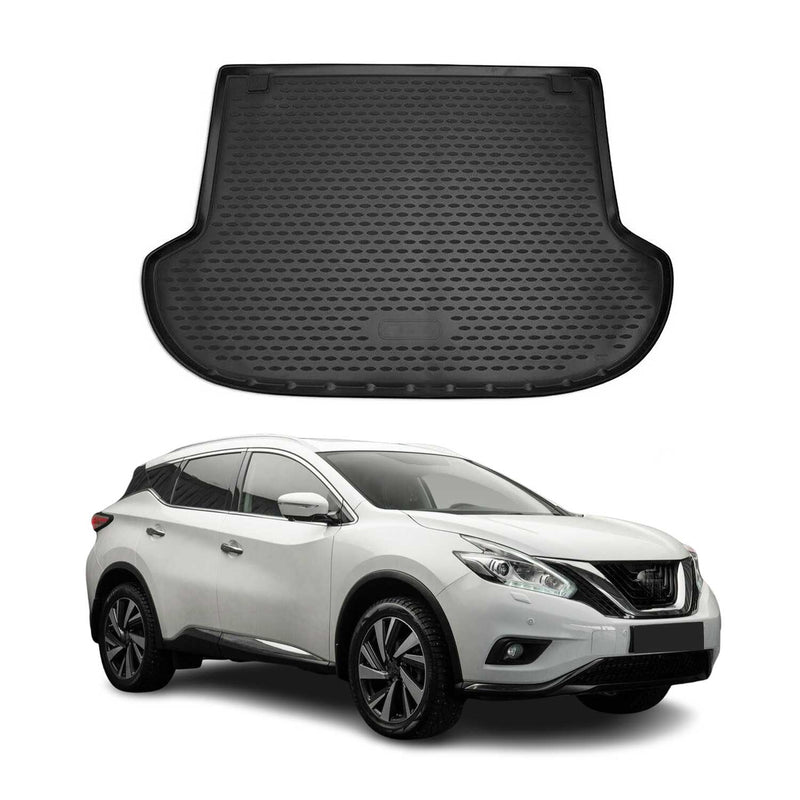 Kofferraummatte Kofferraumwanne für Nissan Murano 2015-2018 Gummi TPE Schwarz